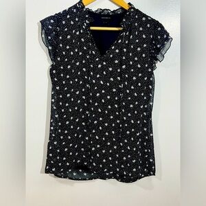 Elegant Black and White Polka Dot Blouse